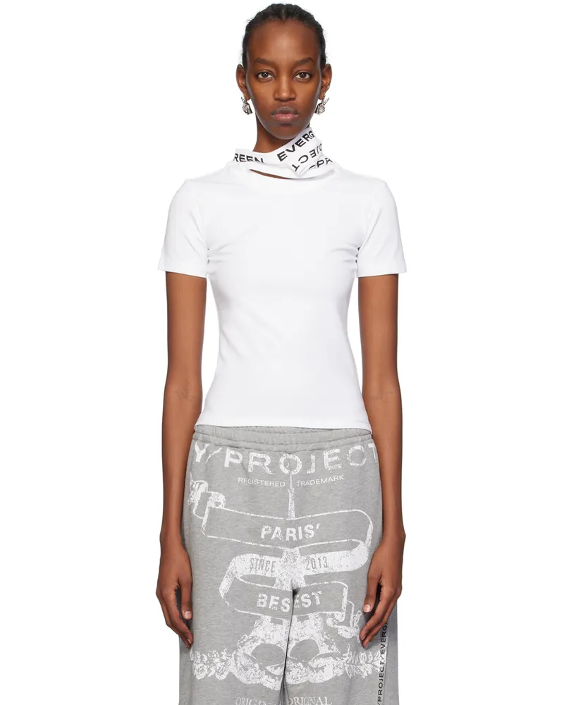 Y/PROJECT White Triple Collar T-Shirt Optic
