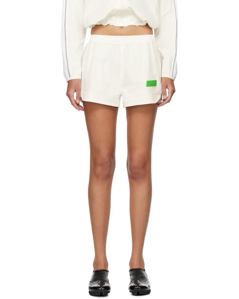 Ganni White Shell Shorts 135