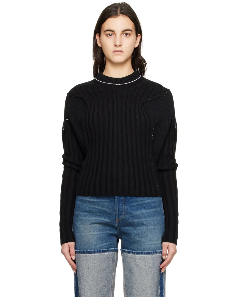 Maison Margiela Black Patchwork Sweater 900