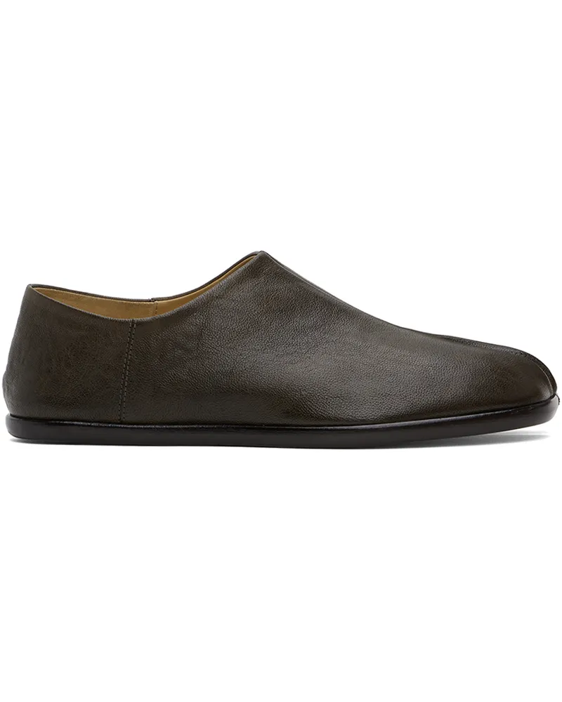 Maison Margiela Brown Tabi Babouches Slip-on Loafers T2147