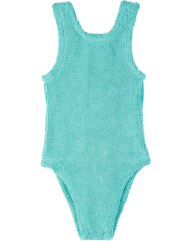 Hunza G Baby Blue Classic Swimsuit Aqua