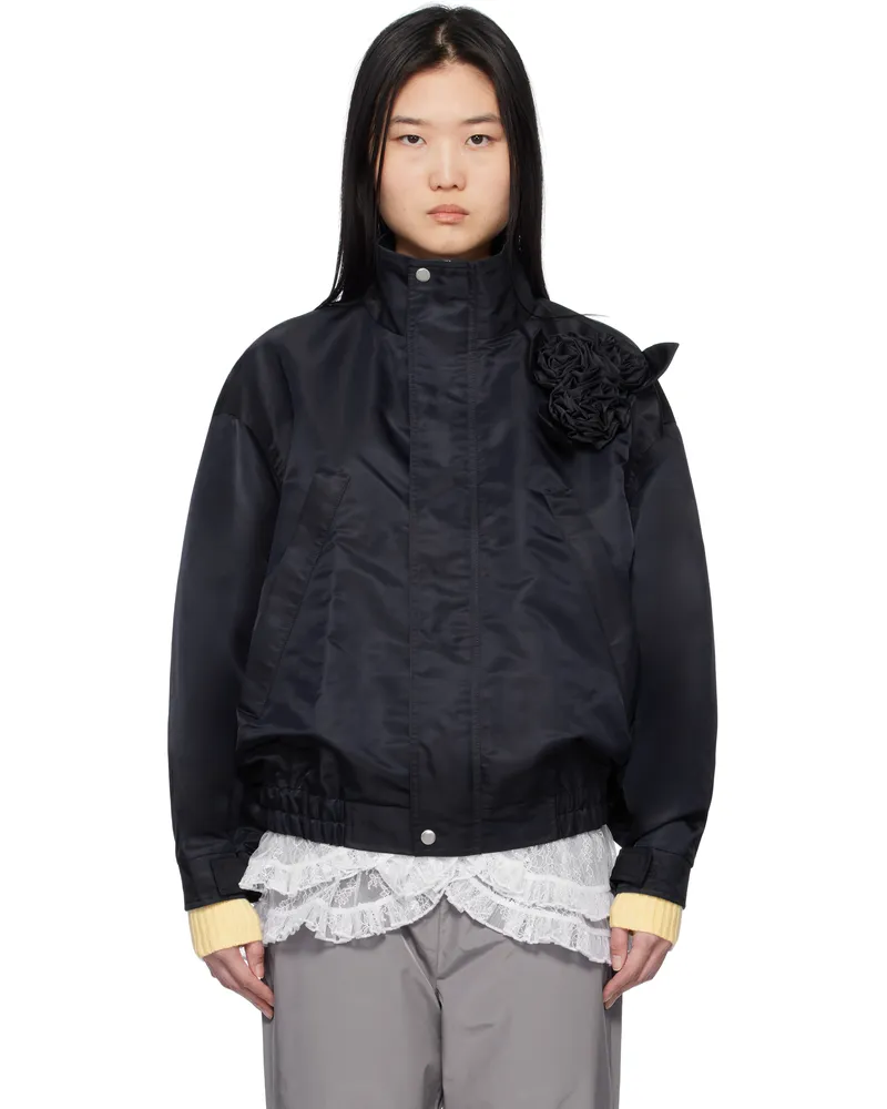 Sandy Liang Navy Carlton Jacket Navy