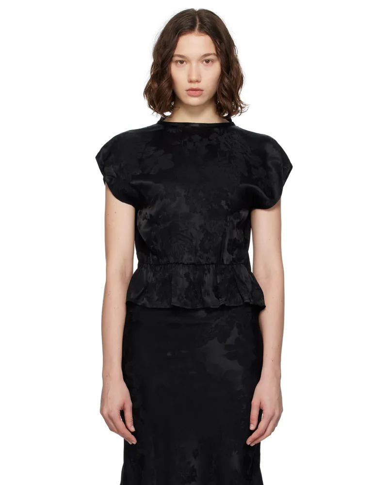 Maison Margiela Black Floral Blouse 962