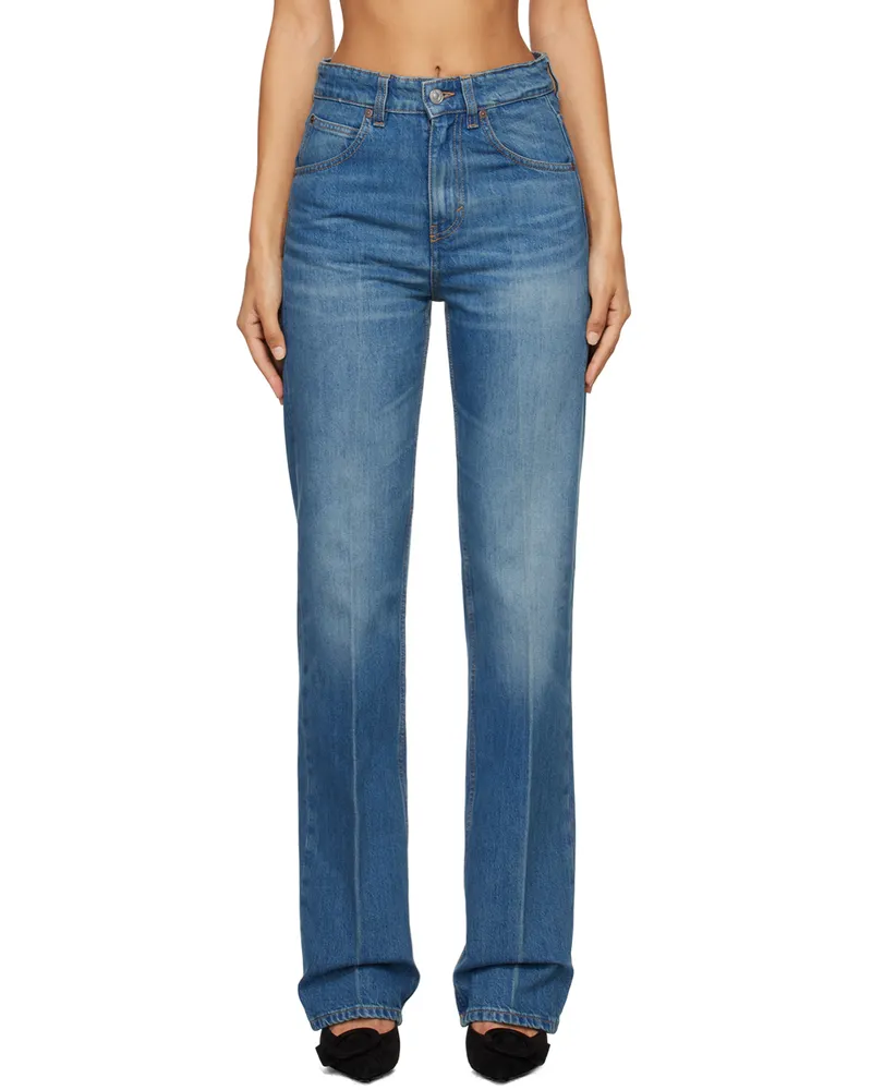 Victoria Beckham Blue Julia Jeans Broken