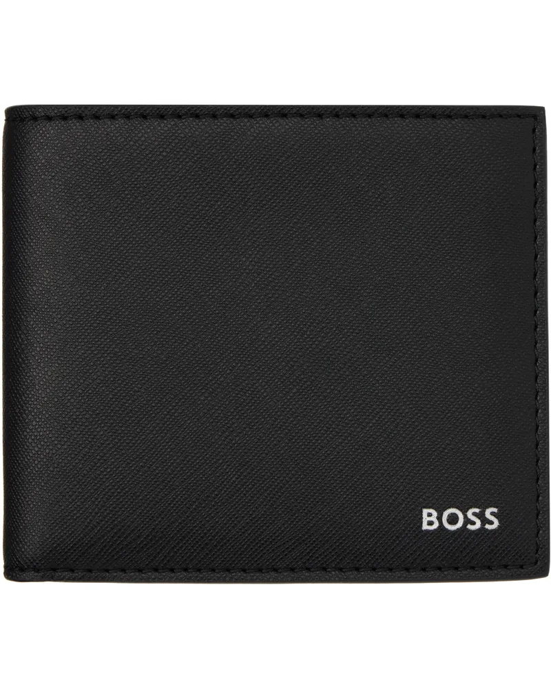 HUGO BOSS Black Saffiano Leather Wallet 001-black