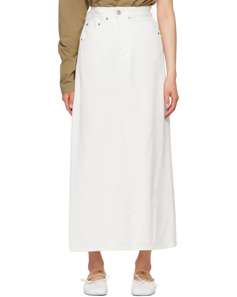 Maison Margiela White 5-Pocket Denim Maxi Skirt 101