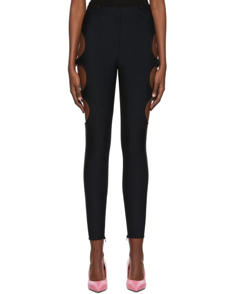 Burberry Black Nylon Leggings Black