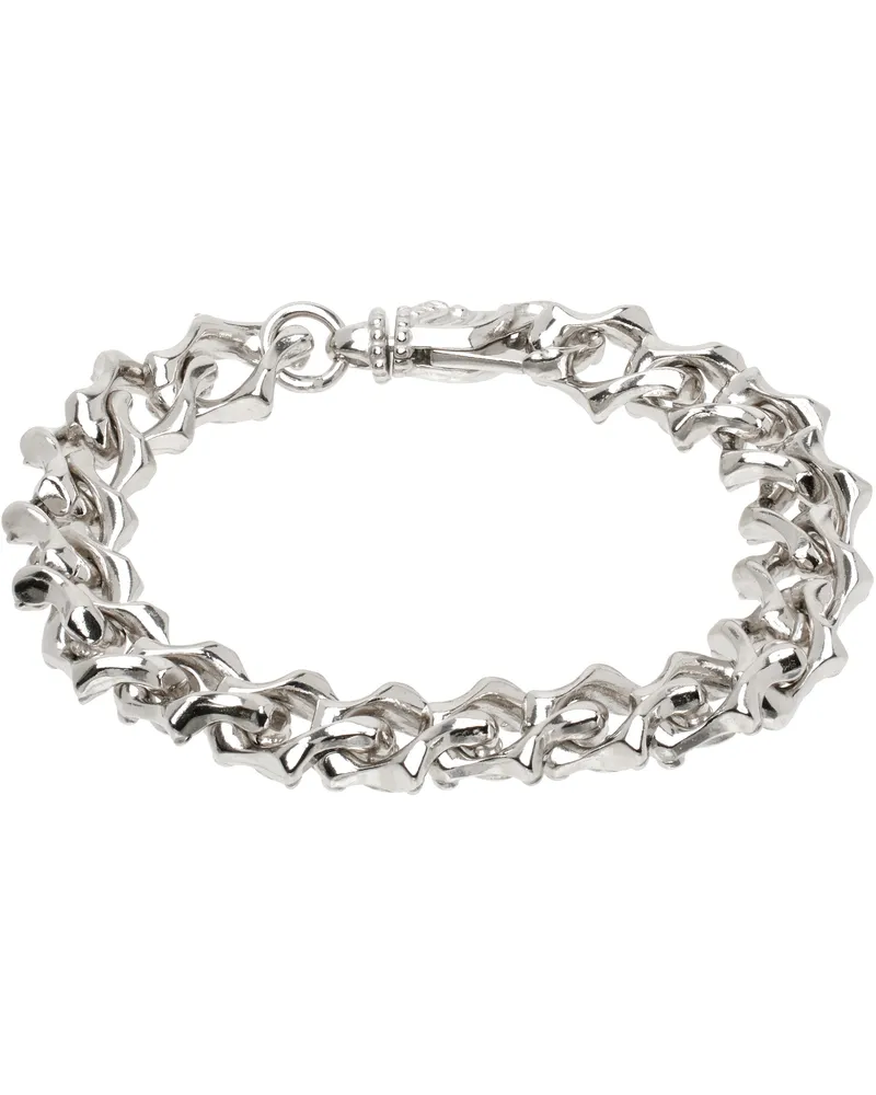 Emanuele Bicocchi Silver Arabesque Chain Bracelet Silver
