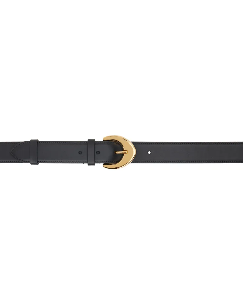 The Row Black Arrow Leather Belt Black