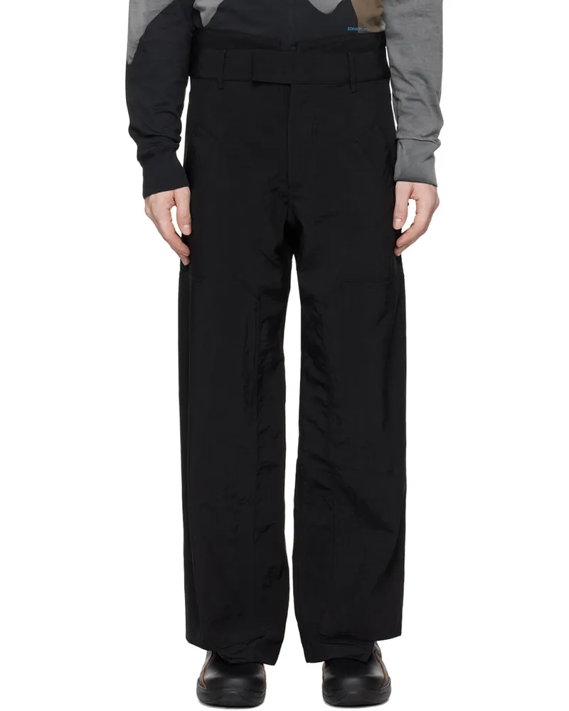 Eckhaus Latta Black Trace Trousers Asphalt