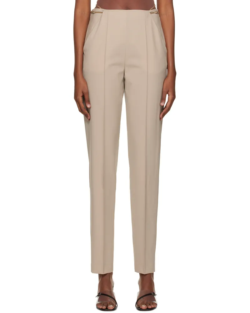 Nensi Dojaka Beige Tailored Trousers Beige