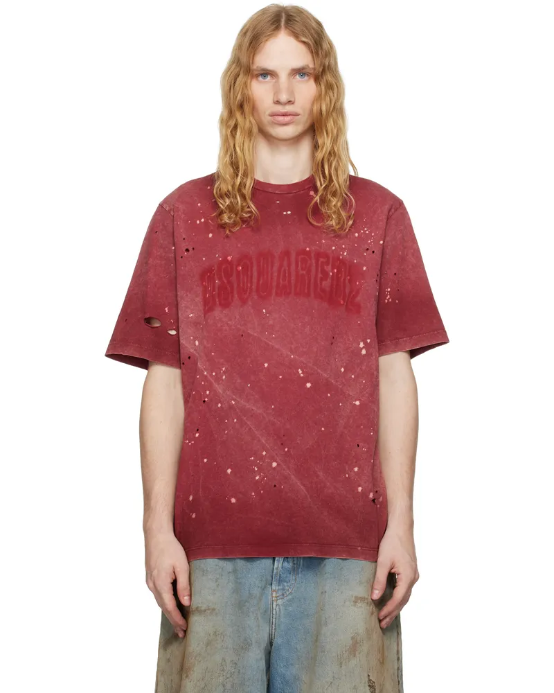 Dsquared2 Red Loose-Fit T-shirt 305