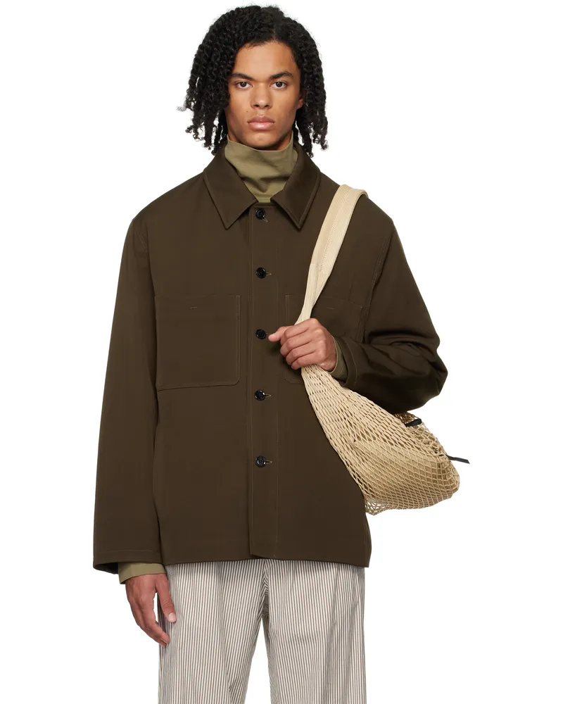 Christophe Lemaire Brown Wadded Facing Jacket Br485