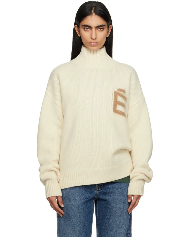Études Studio Off-White Recycled Wool Turtleneck Off