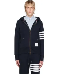 Thom Browne Navy Bar Hoodie Navy