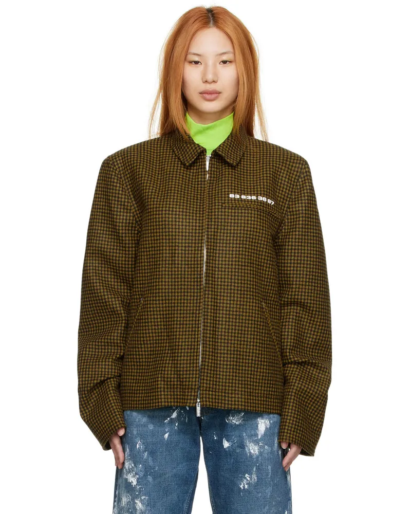 VTMNTS Black & Yellow Wool Jacket Acid