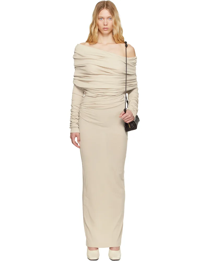 Entire Studios Taupe Bound Maxi Dress Stone