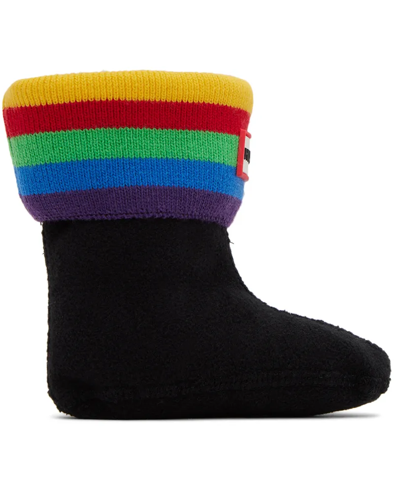 Hunter Kids Black & Multicolor Boot Socks Rnb