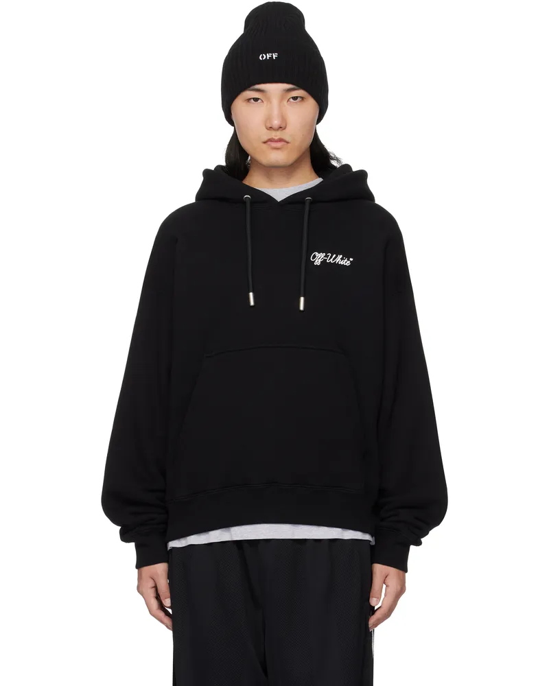 OFF-WHITE Black Script Hoodie Black