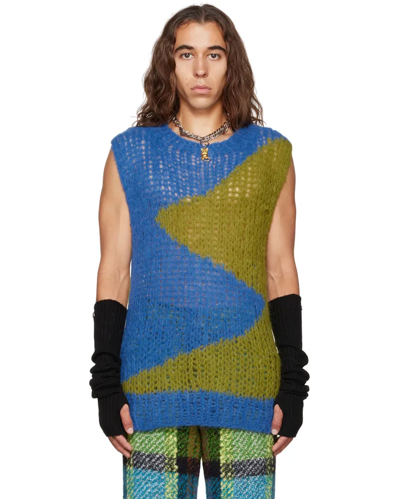 Anna Sui SSENSE Exclusive Blue Vest Blue