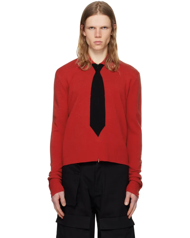 Spencer Badu Red Knitted Uniform Polo Red