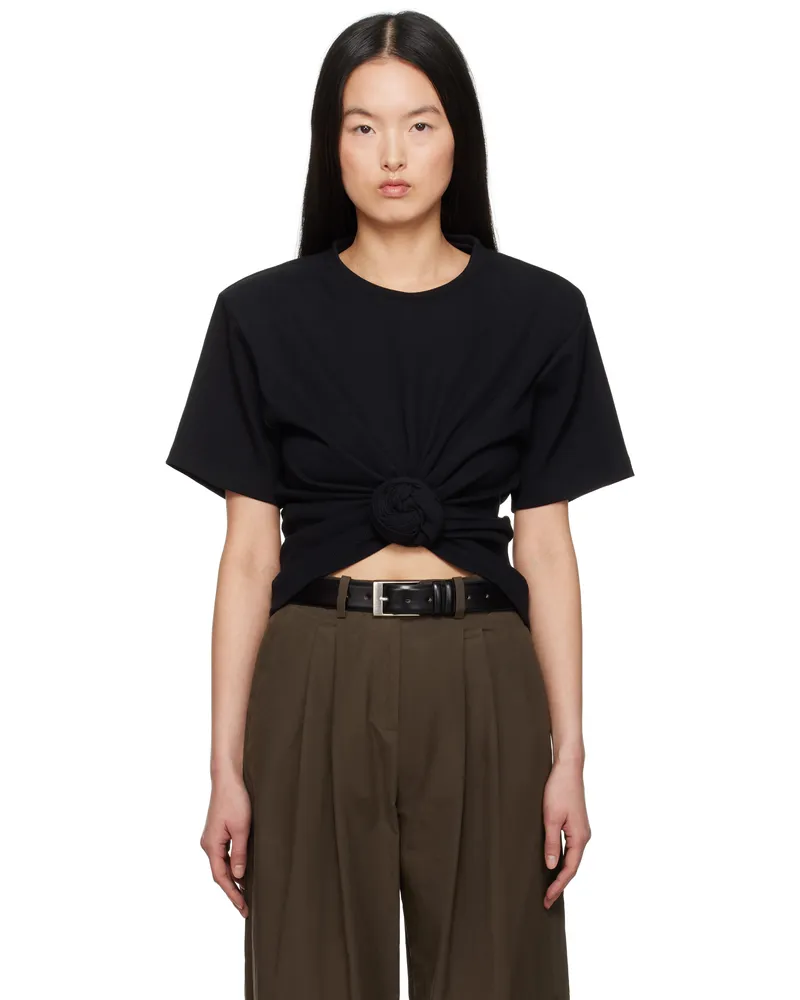 Magda Butrym Black Knotted T-shirt Black