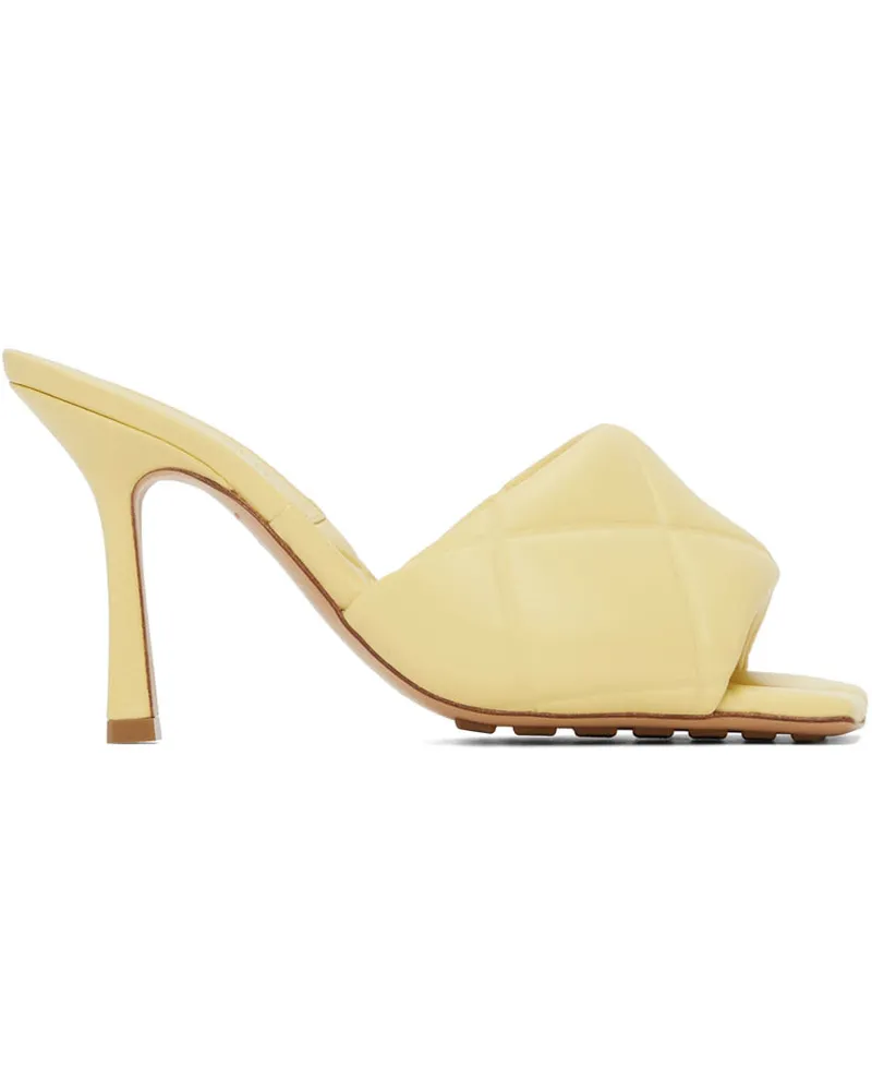 Bottega Veneta Off-White Quilted Embossed Lido Heeled Sandals 9362