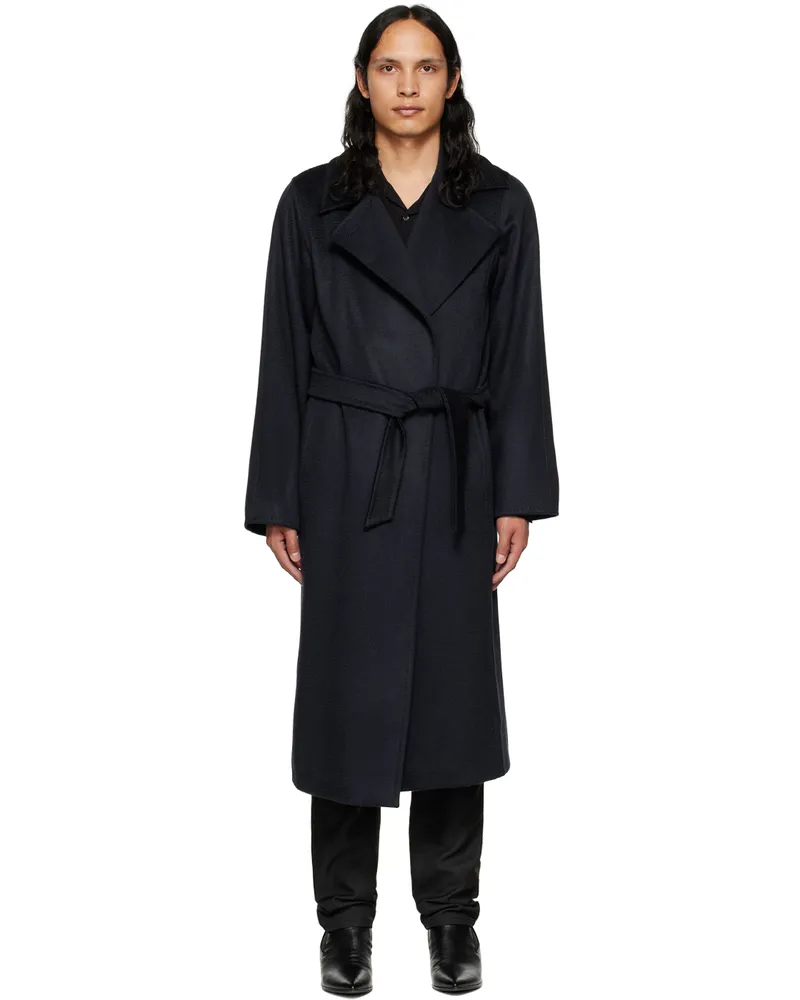 Max Mara Navy Manuela Icon Coat 003