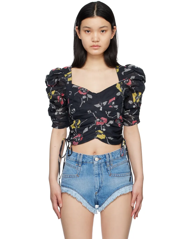 Étoile Isabel Marant Black Galaor Blouse 01bk