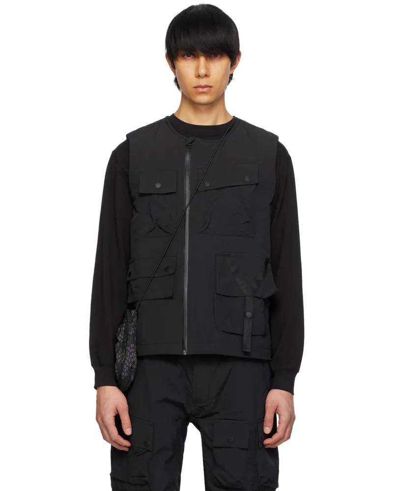 maharishi Black Cargo Vest Black