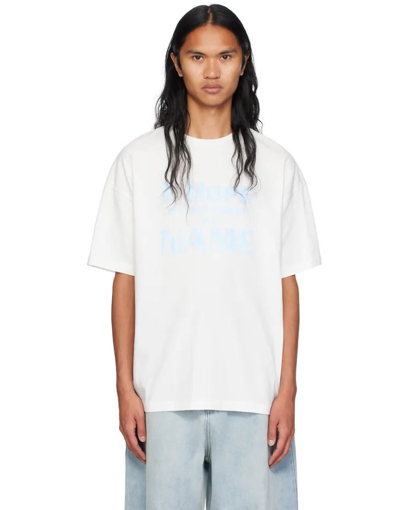 WE 11 DONE White Lettering T-Shirt White