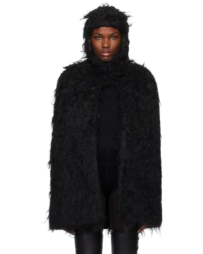 Rick Owens Black Porterville Cape Jacket 09
