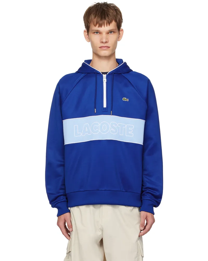 Lacoste Blue Half-Zip Hoodie 6le