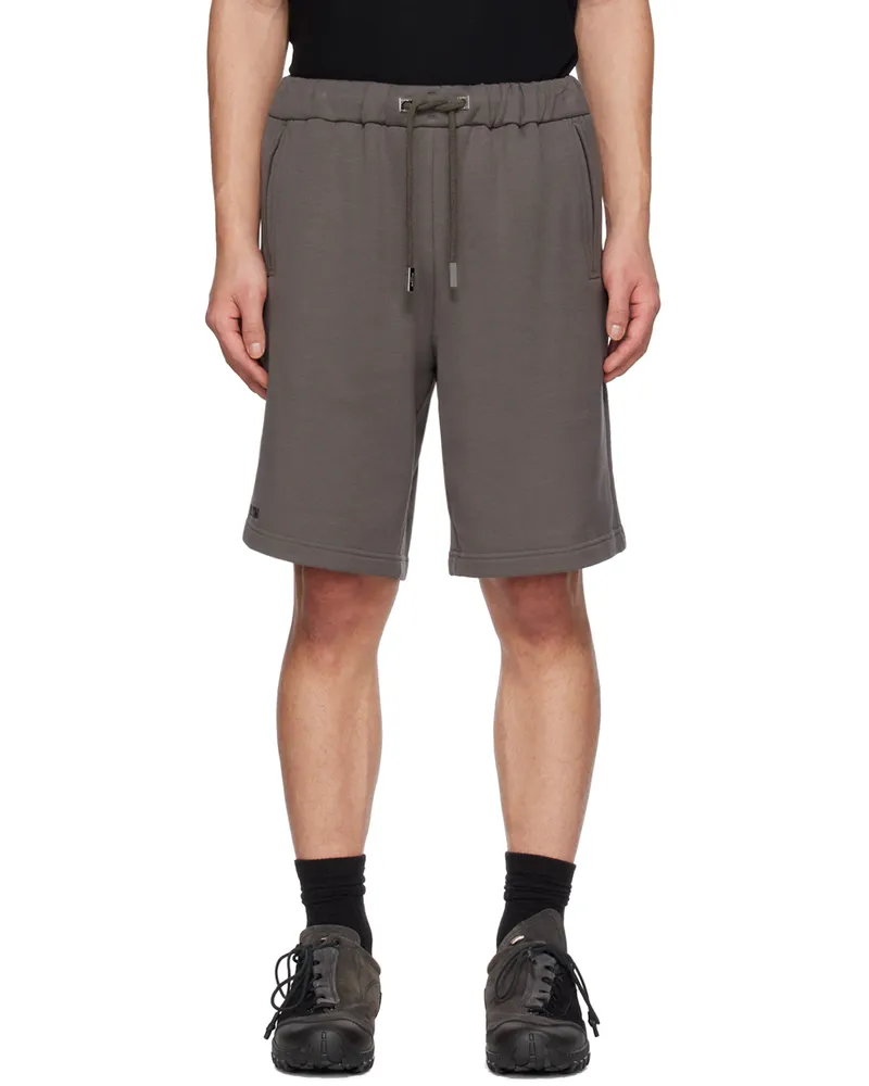 Wooyoungmi Gray Drawstring Shorts Grey