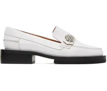 White Jewel Loafers
