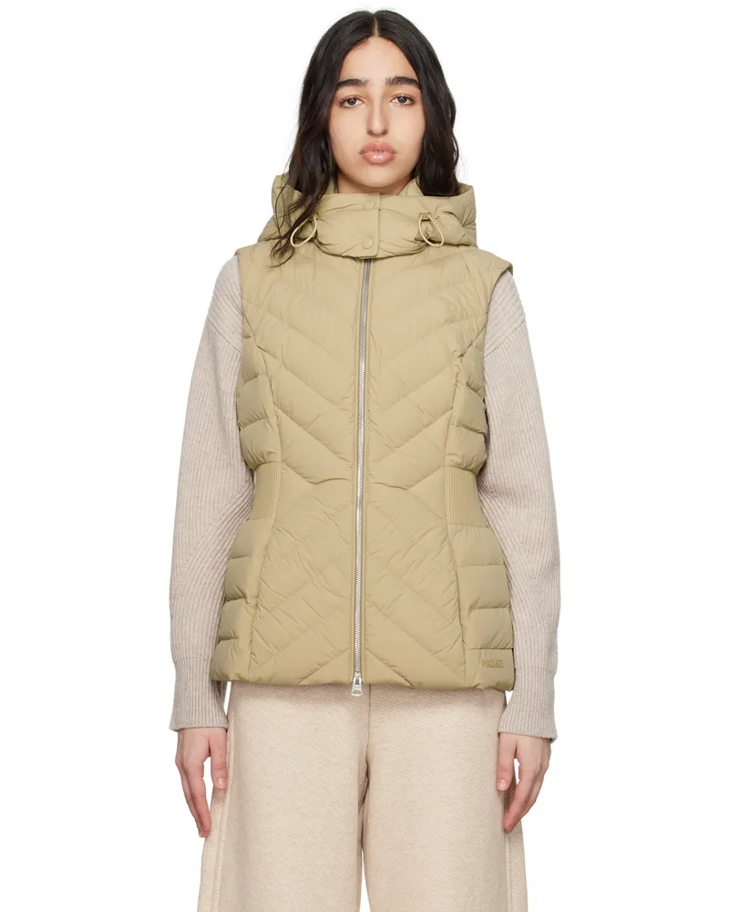 Mackage Beige Hoshi Hooded Light Down Vest C0274