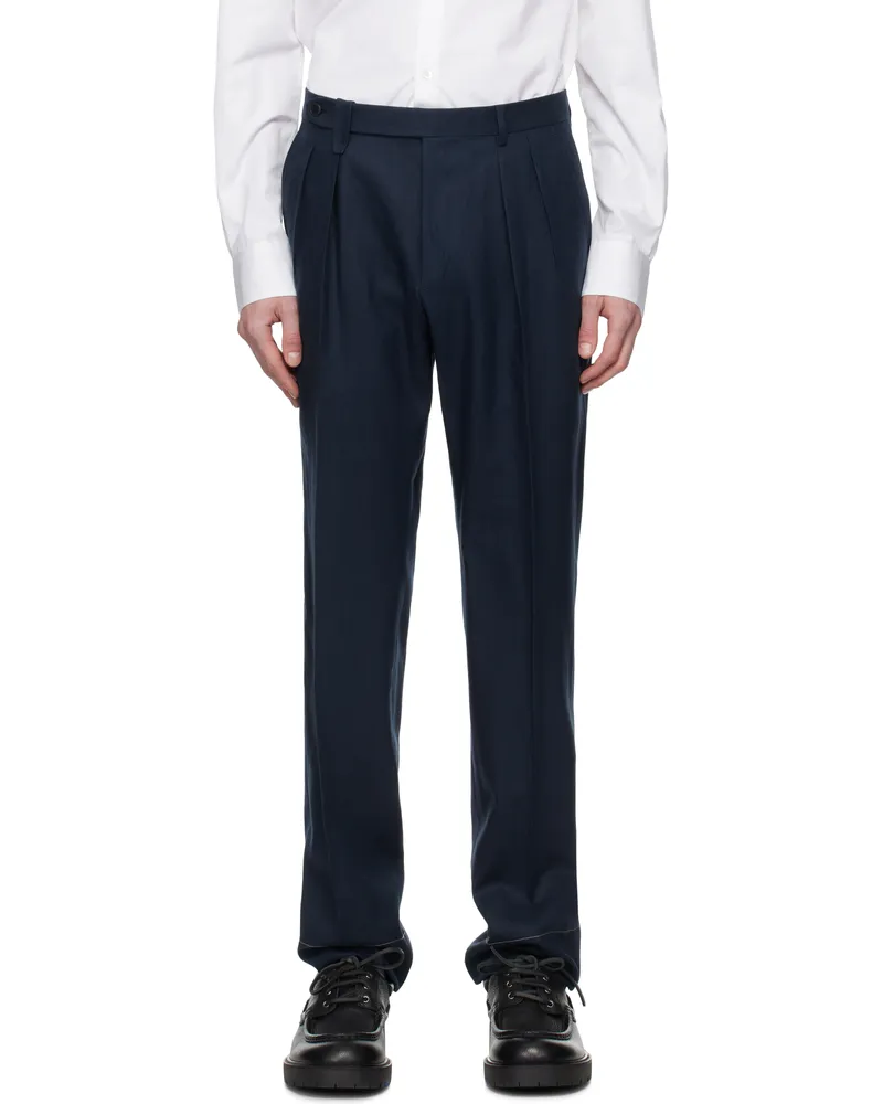 Brioni Navy Elba Trousers Sapphire