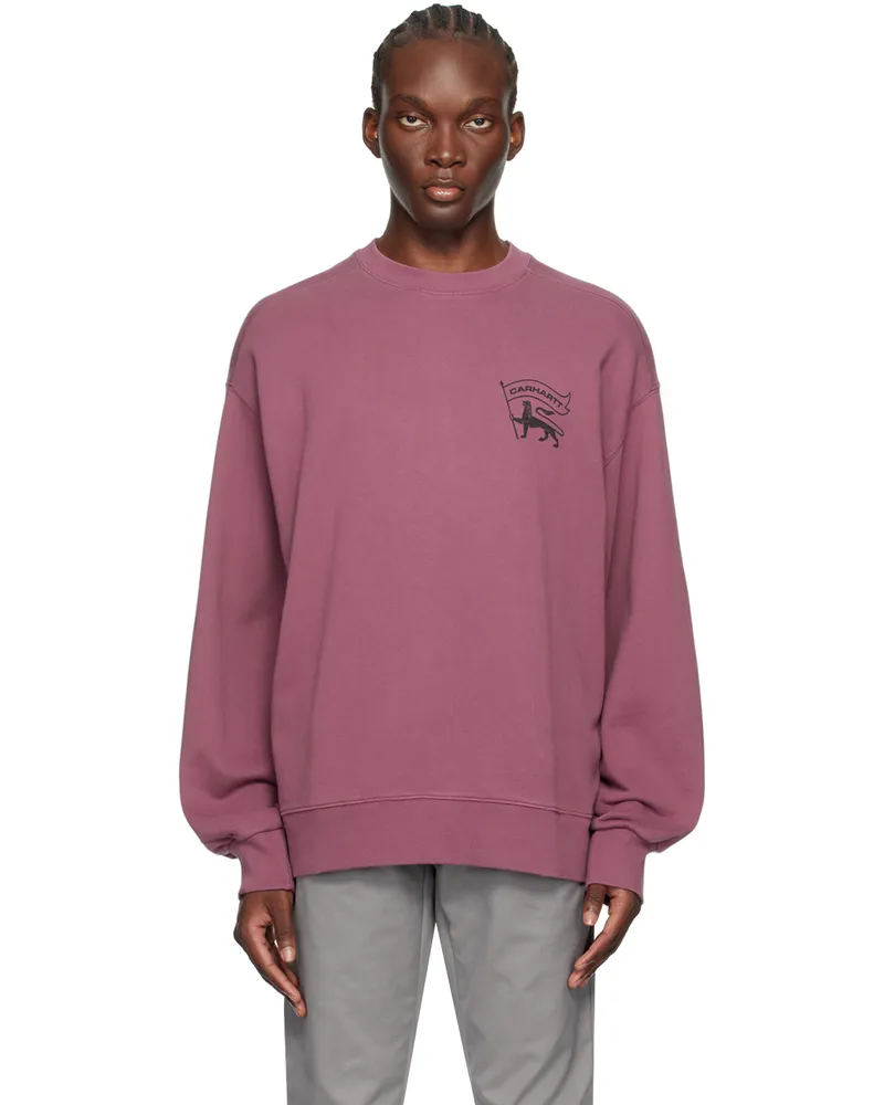 Carhartt WIP Pink Stamp Sweatshirt 06