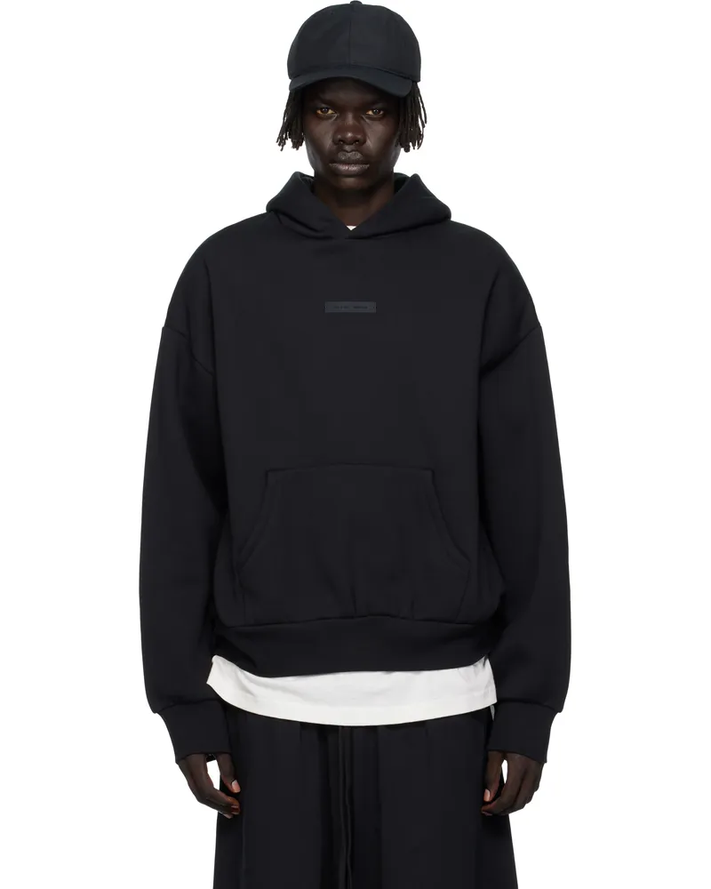 Fear of God Black Classic Fit Fleece Hoodie Jet