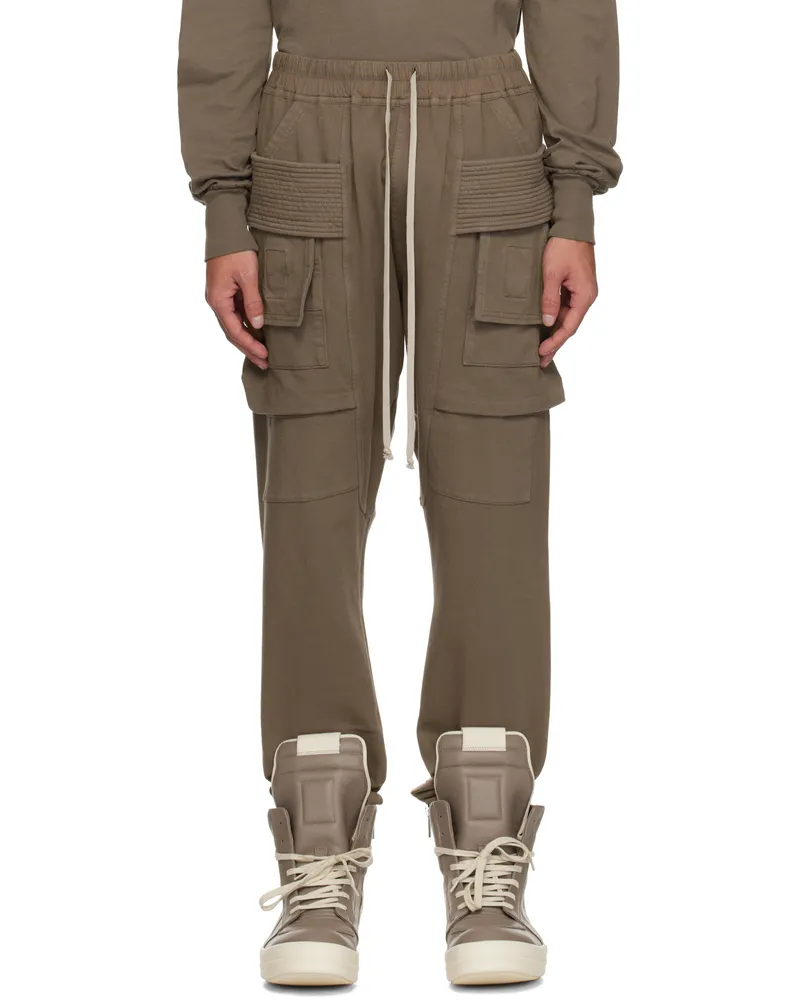 DRKSHDW by Rick Owens Gray Hollywood Creatch Drawstring Cargo Pants 34