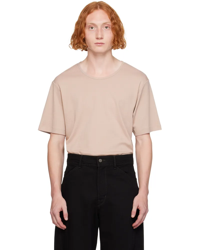 Christophe Lemaire Pink U-Neck T-Shirt Pu807