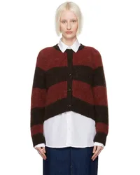 YMC Brown & Red Foxtail Cardigan 60-red-brown