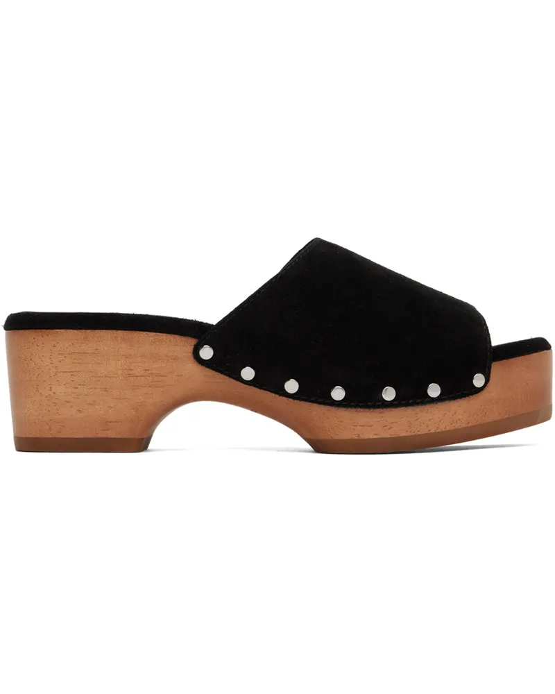 Rag & Bone Black Mara Clog Slides Blksd