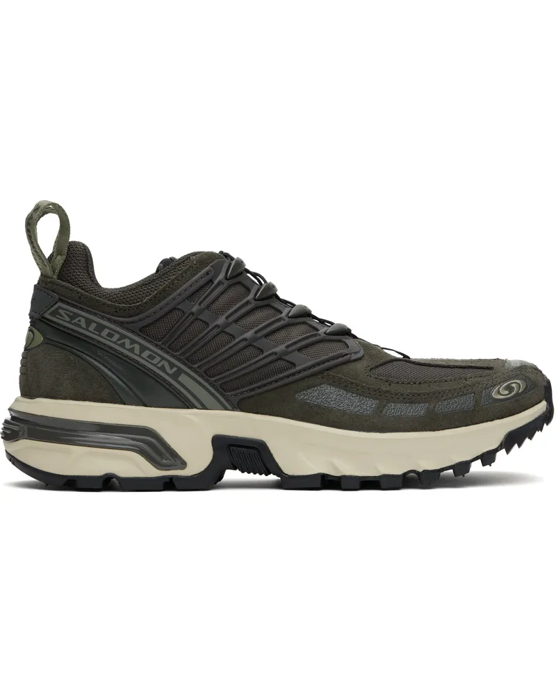 Salomon Khaki ACS PRO LEATHER Sneakers Peat
