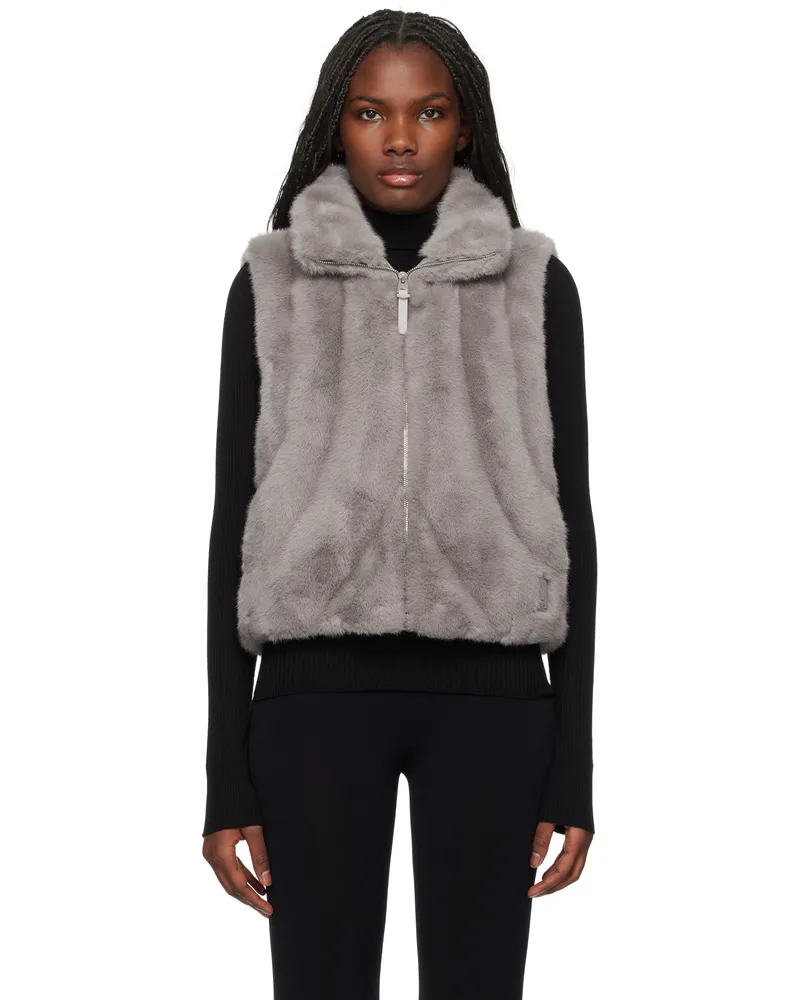 Mackage Gray Ginny Faux-Fur Down Vest C0065