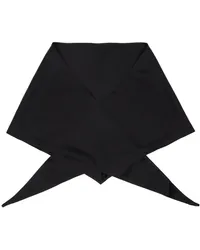 Totême Black Satin Triangle Scarf Black