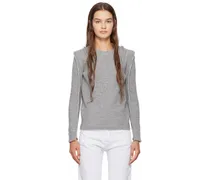 Gray Flat Sleeve Sweater