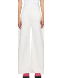 Marques ' Almeida White Boyfriend Jeans White