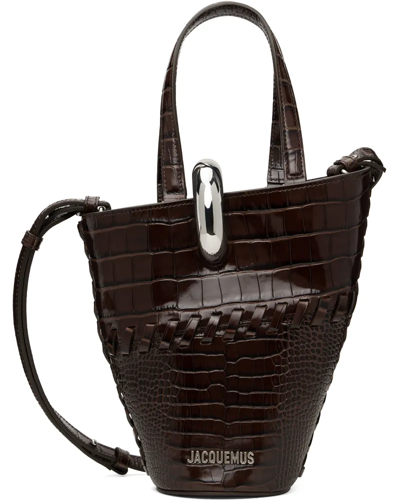 Jacquemus Brown La Croisière 'The small Bambola' Tote 890