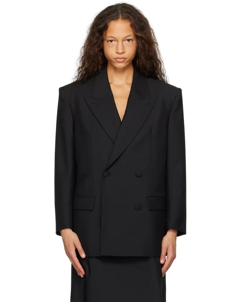 Givenchy Black Oversized Blazer 001-black